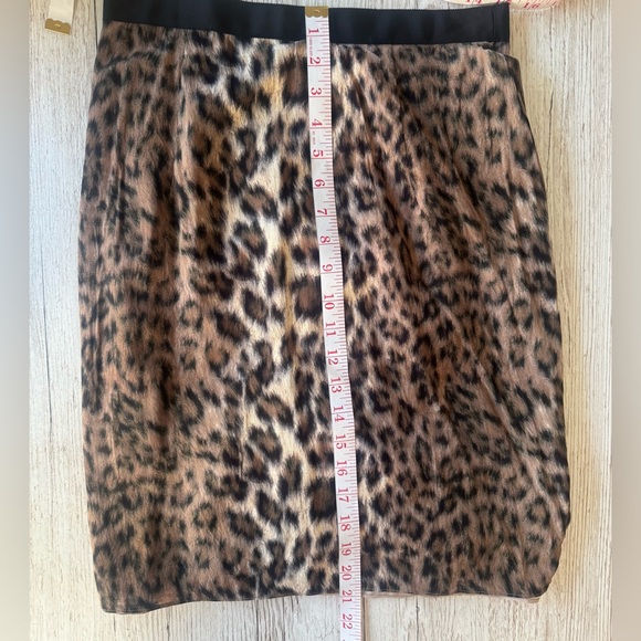 Joie Ornica Leopard Print Ruched Asymmetrical Hem Handkerchief Skirt 4 - Picture 9 of 9